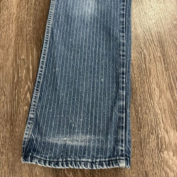 RARE Vintage Wrangler USA Jeans 29x30 Talon Zip | Slim Fit Stripe Grunge Denim W - Picture 12 of 15